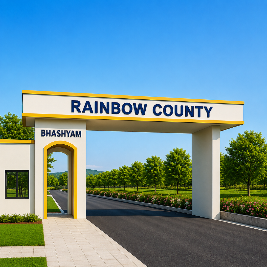 Rainbow County HMDA-approved plots venture in Shadnagar near Bangalore Highway, Hyderabad.