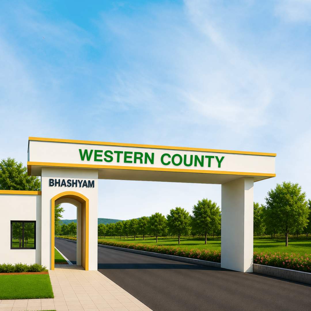 "Western County HMDA-approved plots in Shankarpally on the Hyderabad–Vikarabad Highway."
